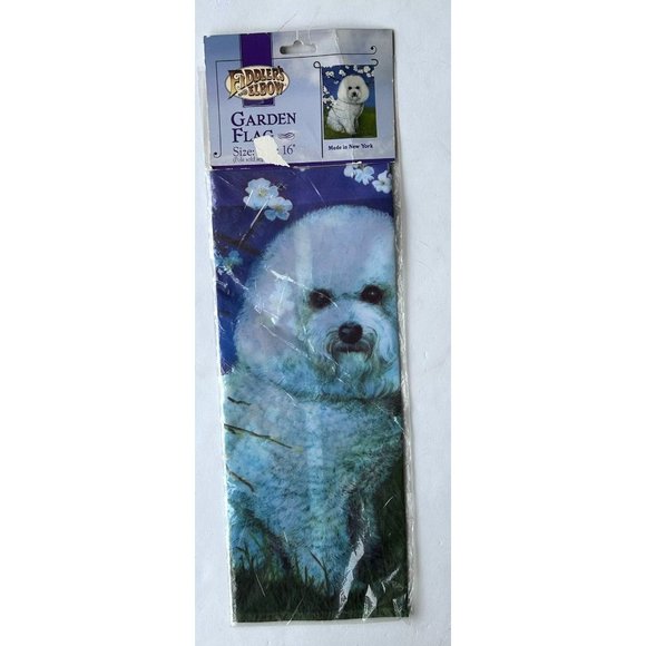 Bichon Frise Garden Flag Retired 12 x 16 inches New in Package Fiddlers Elbow - Picture 3 of 8